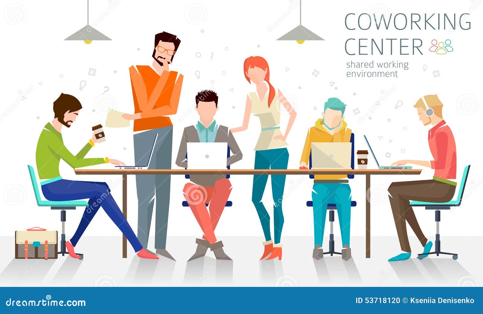 concept of the coworking center