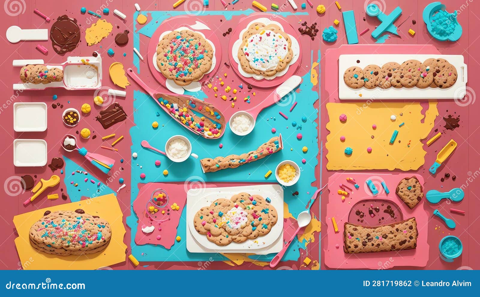 creative confections a colorful  art cookie decorating kit for national chocolate ch.ai generated