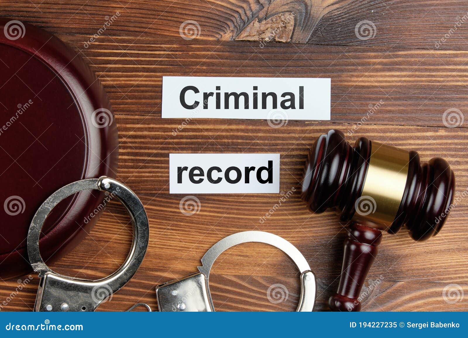 The Concept of Criminal Record in Court Cases Stock Image - Image of