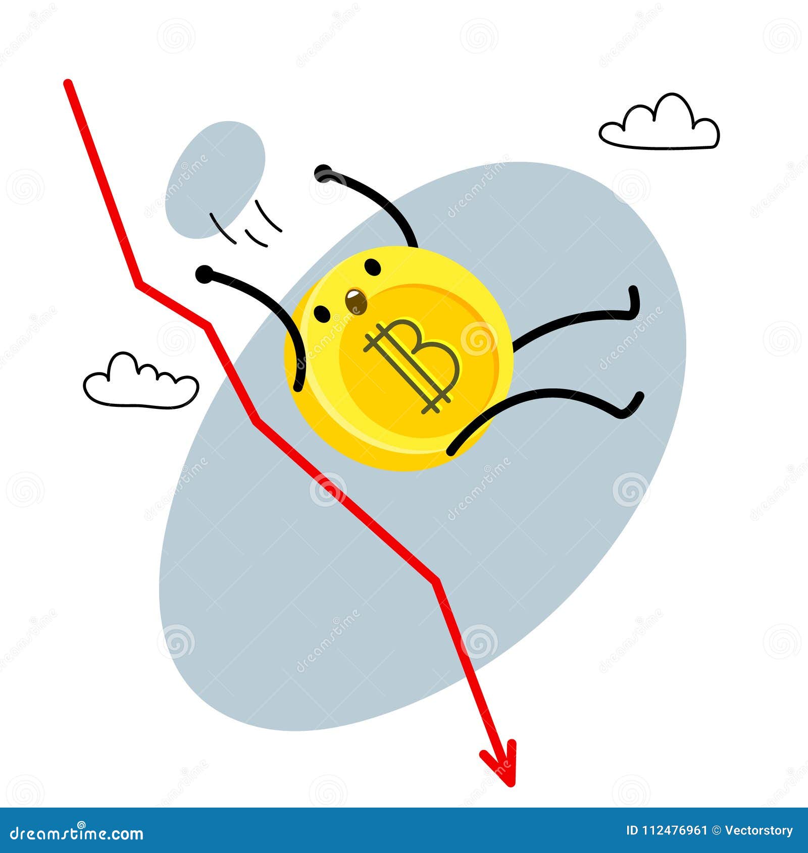 Cartoon bitcoin character. stock vector. Illustration of character