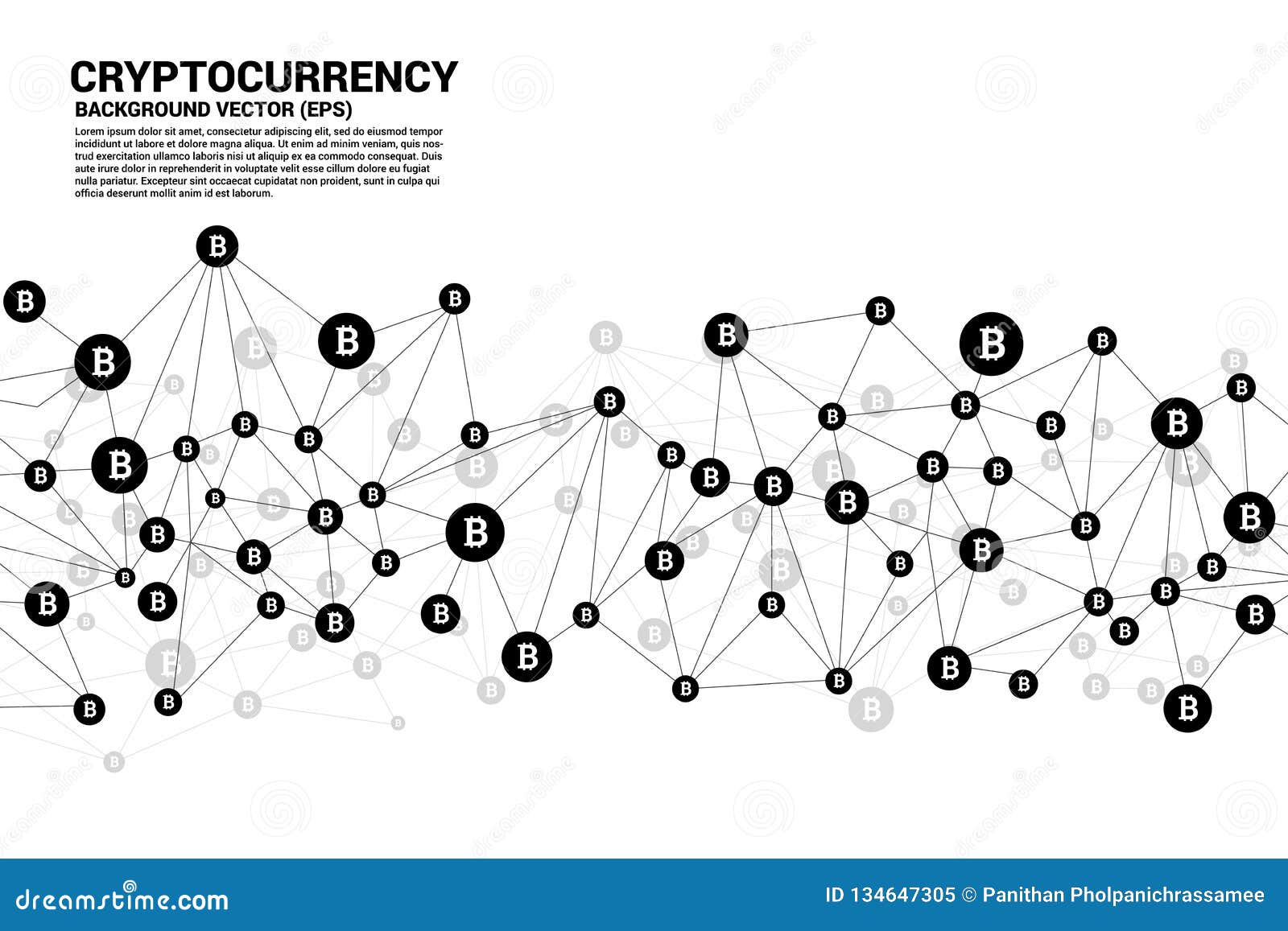 Vector Bitcoin Icon from Polygon Dot Connect Line. Stock Illustration -  Illustration of background, connection: 134647305