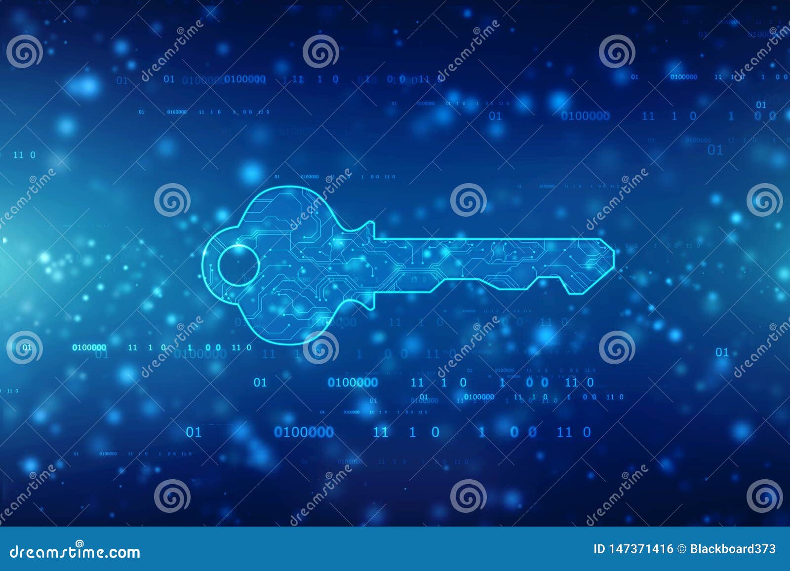 concept of cyber security or private key, abstract digital key in technology background, security concept background