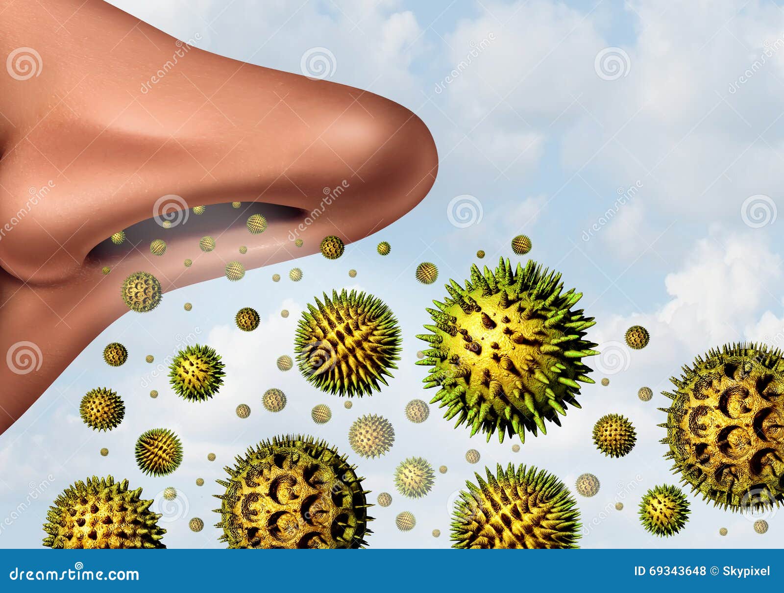Concept D'allergie De Pollen Illustration Stock Illustration du