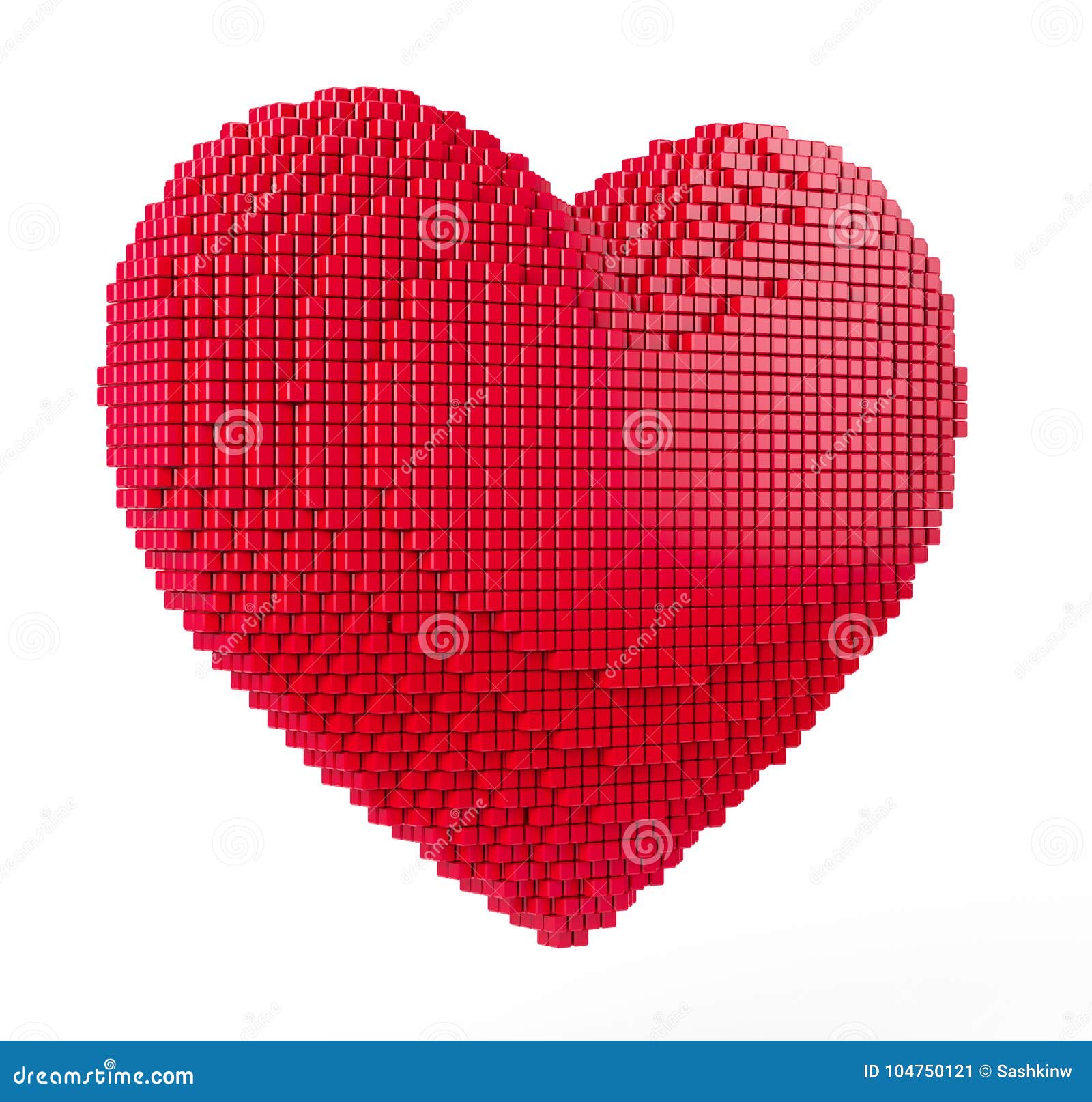 Concept Damour Et De Saint Valentin Coeur Dart Du Pixel 3d