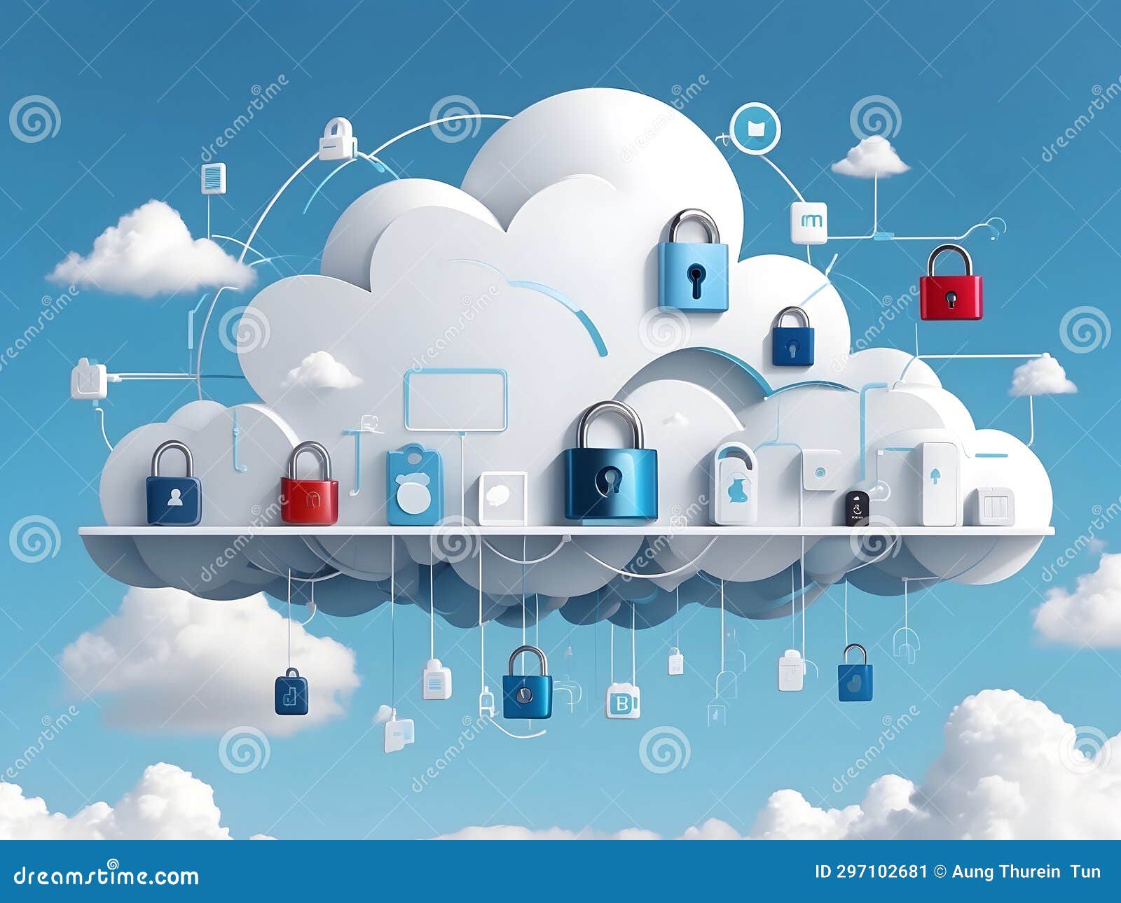 Navigating the Digital Storage Landscape Stock Illustration - Illustration of device, storage 