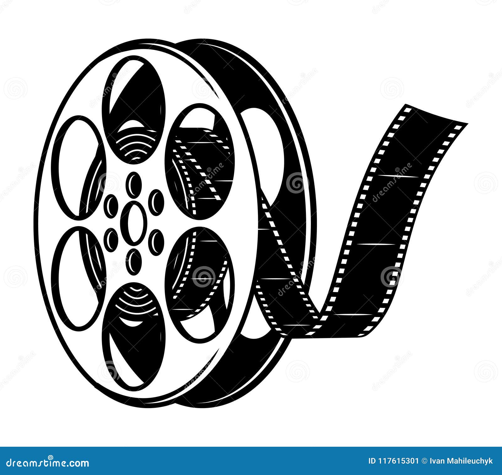 Concept De Bobine De Film De Vintage Illustration de Vecteur