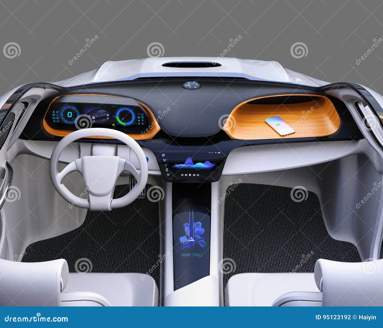 Concept De Tableau De Bord De Voiture électrique Illustration Stock -  Illustration du dashboard, inductif: 95123192