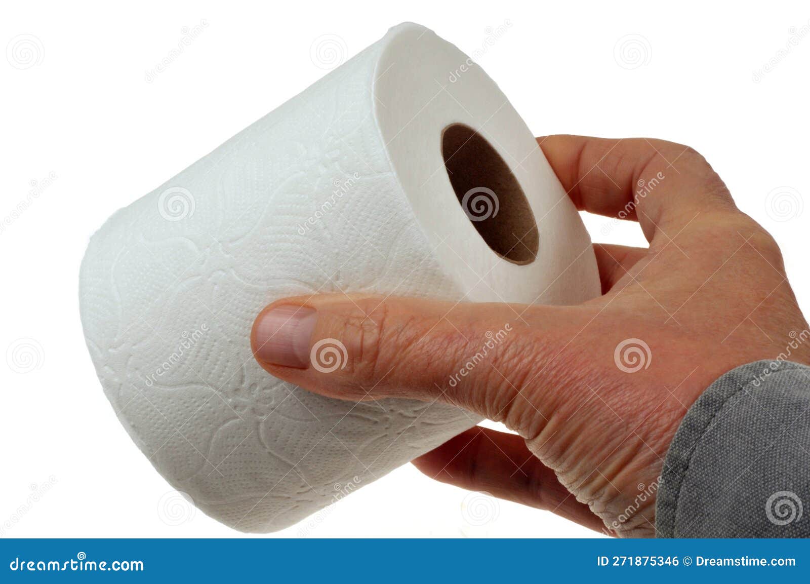 Concept De Vie à La Maison Avec Un Rouleau De Papier Toilette Tenu à La  Main Photo stock - Image du personne, main: 271875346