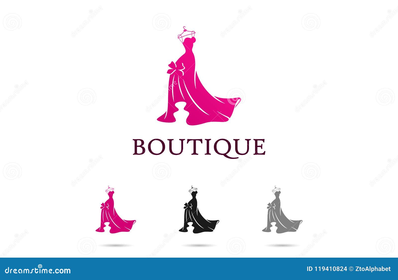 Boutique Logo Design stock vector. Illustration of dress - 119410824