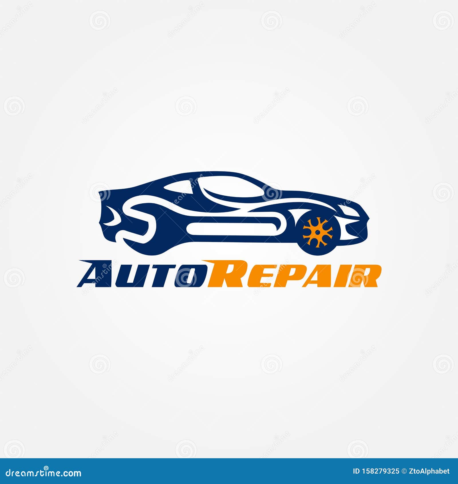 Car Repair Shop Logo Stock Vector Illustration Of Orange 158279325