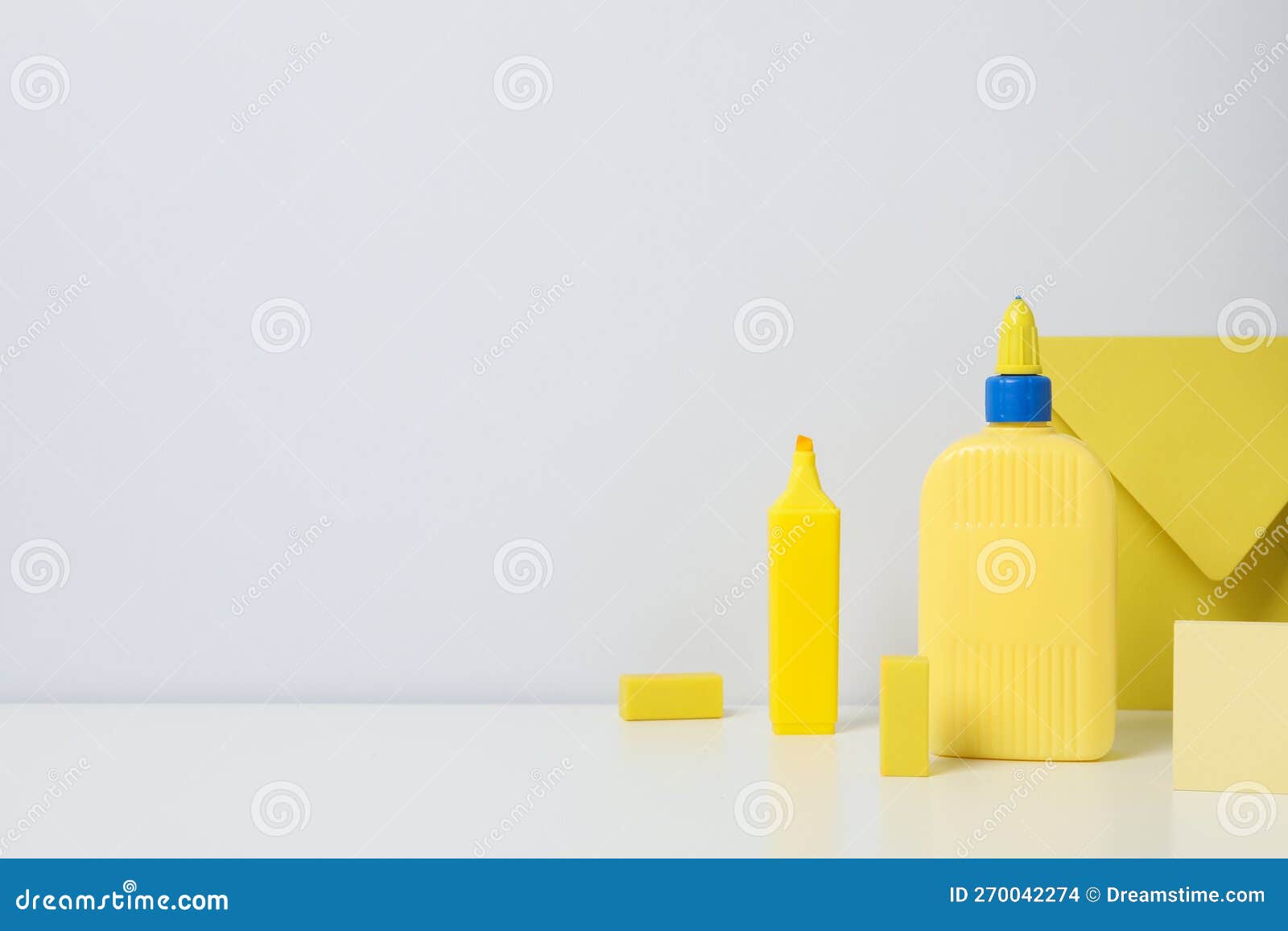 Concept of Different Office Stationery with Glue Stock Photo Image of