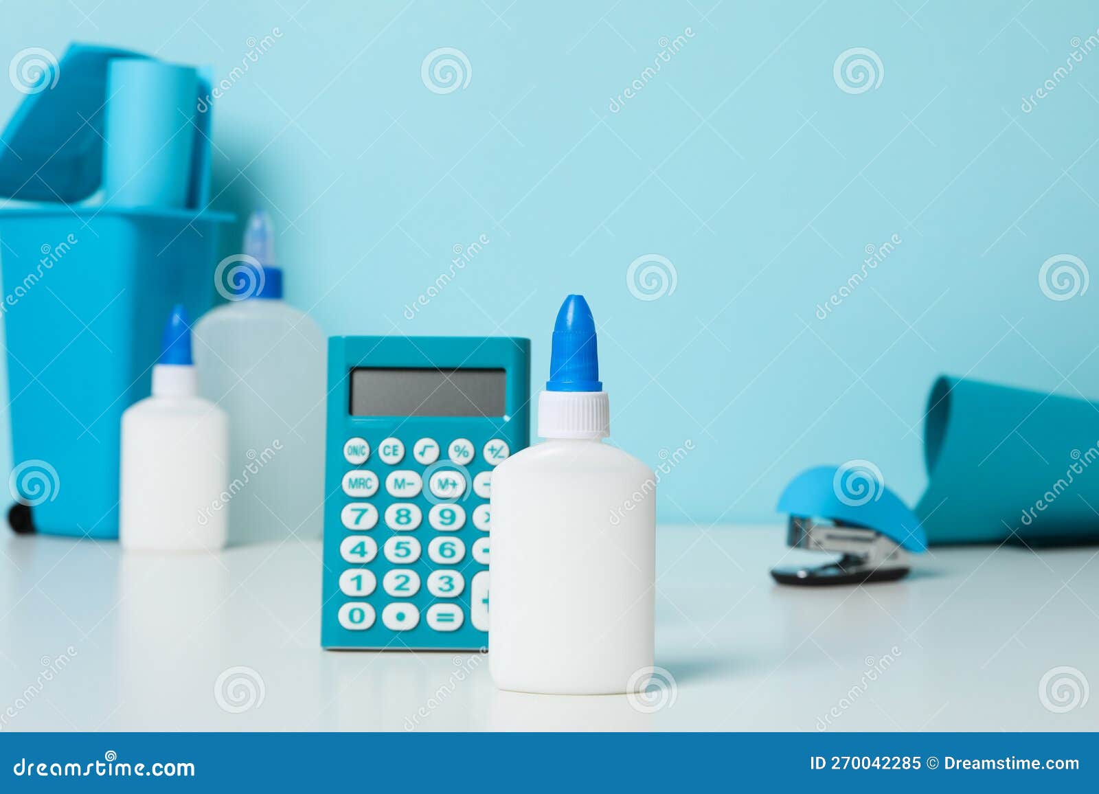 Concept of Different Office Stationery with Glue Stock Image Image of