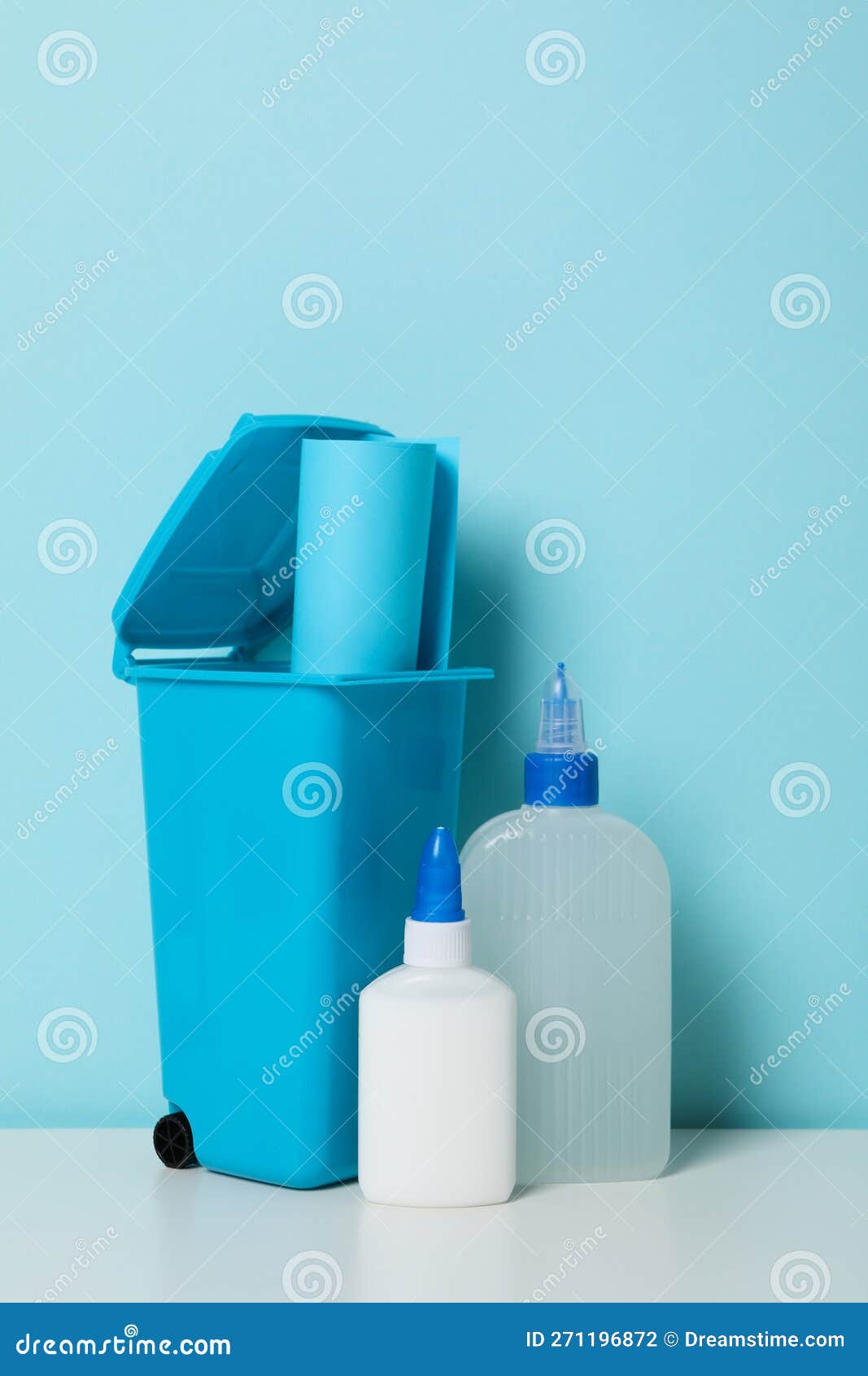 Concept of Different Office Stationery with Glue Stock Photo Image of