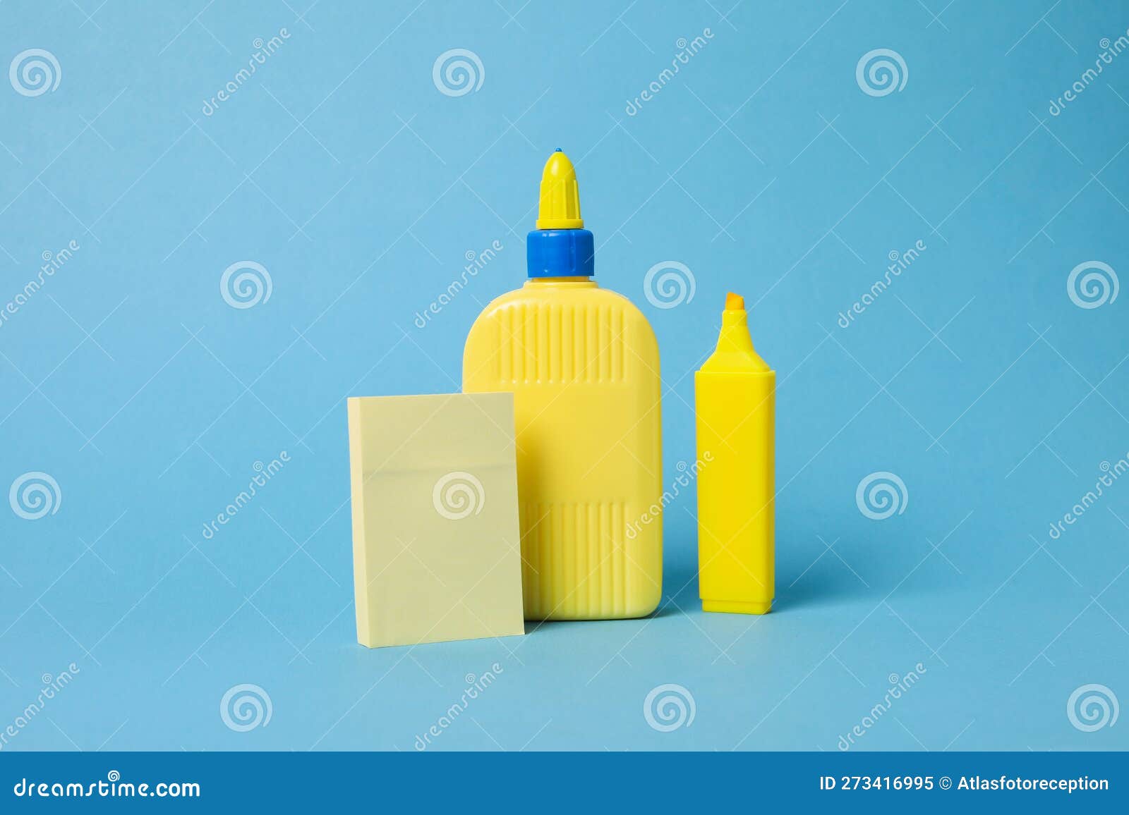 Concept of Different Office Stationery with Glue Stock Image Image of
