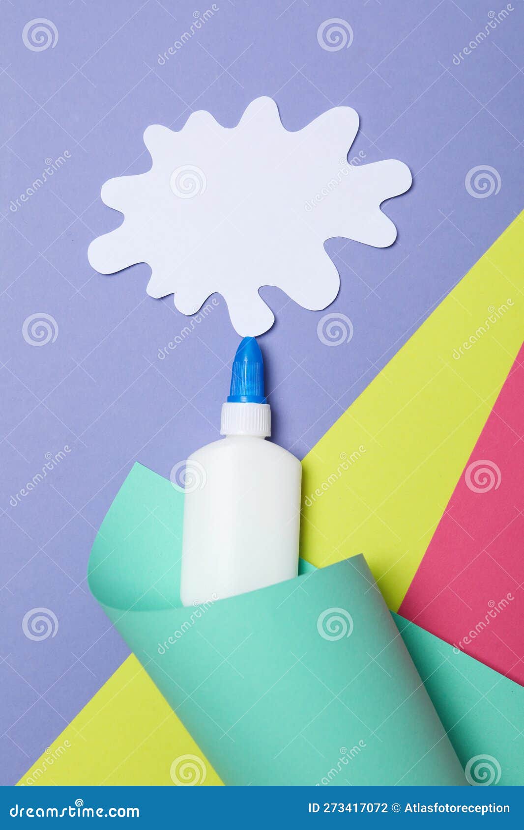 Concept of Different Office Stationery with Glue Stock Photo Image of