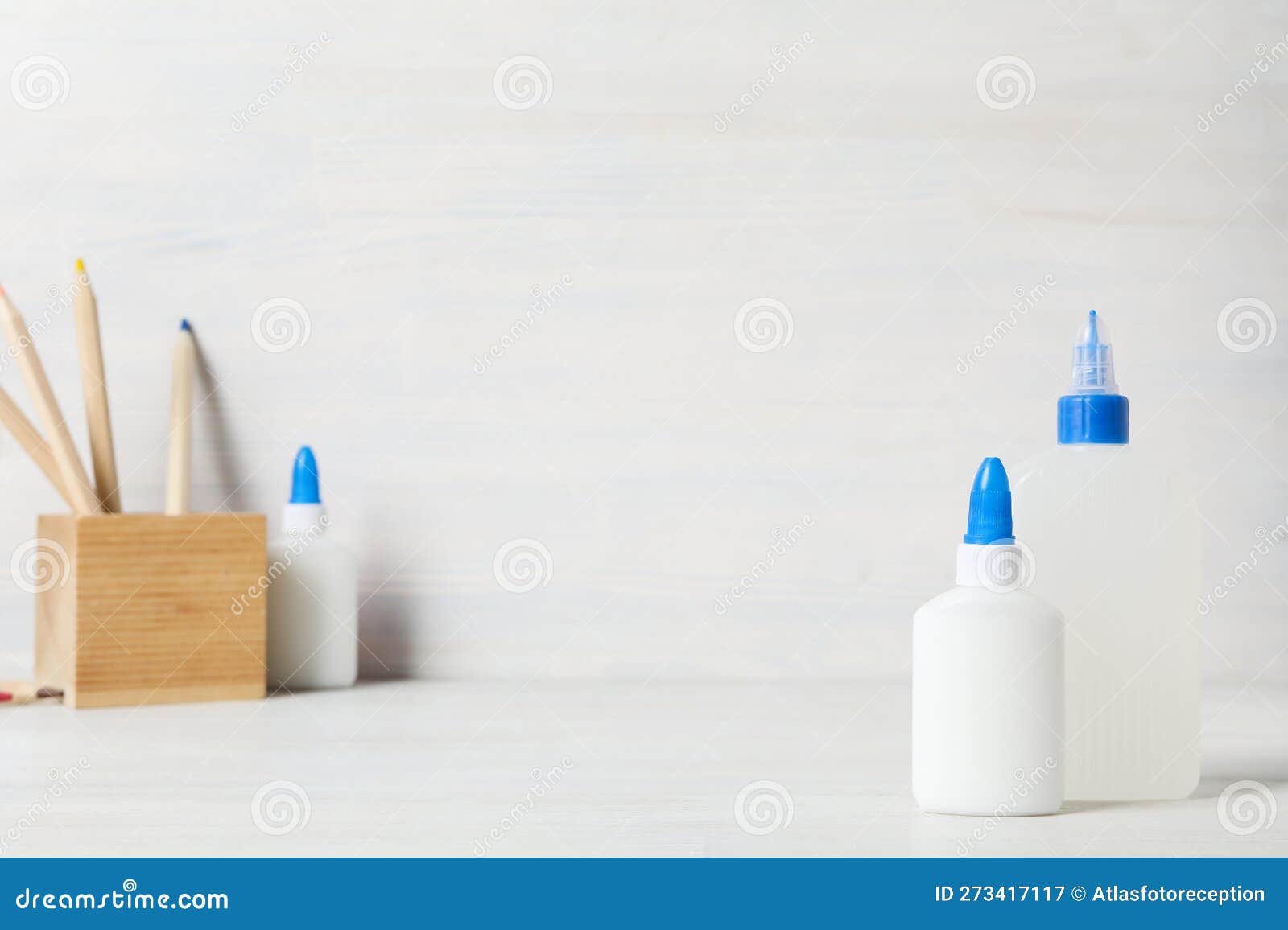 Concept of Different Office Stationery with Glue Stock Image Image of