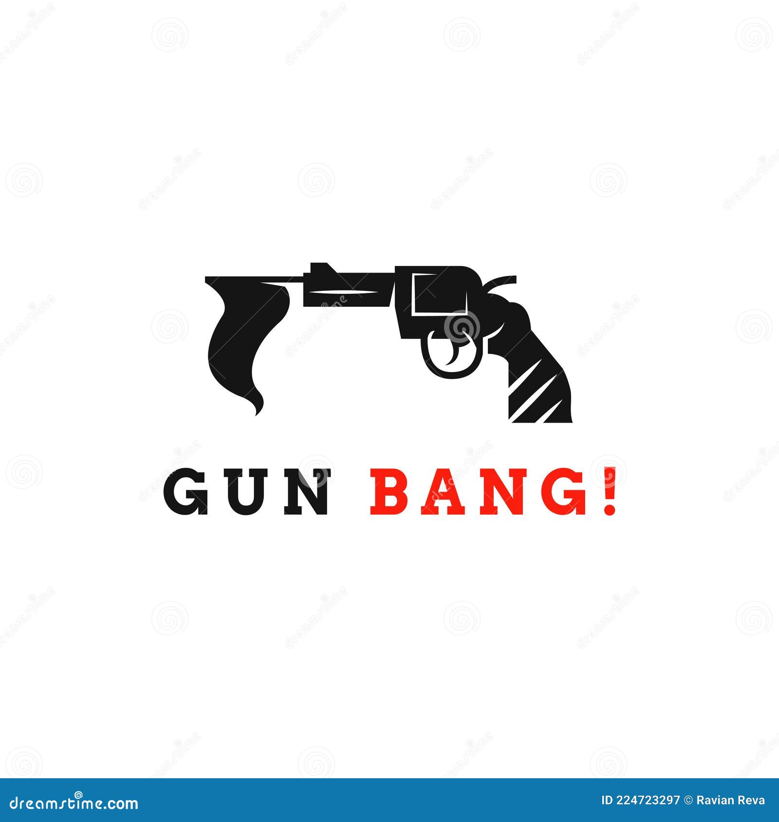 Concept Du Logo De La Bang D'armes à Feu Avec Illustration Du Fusil Et Du  Drapeau Illustration de Vecteur - Illustration du modifiable, amusement:  224723297