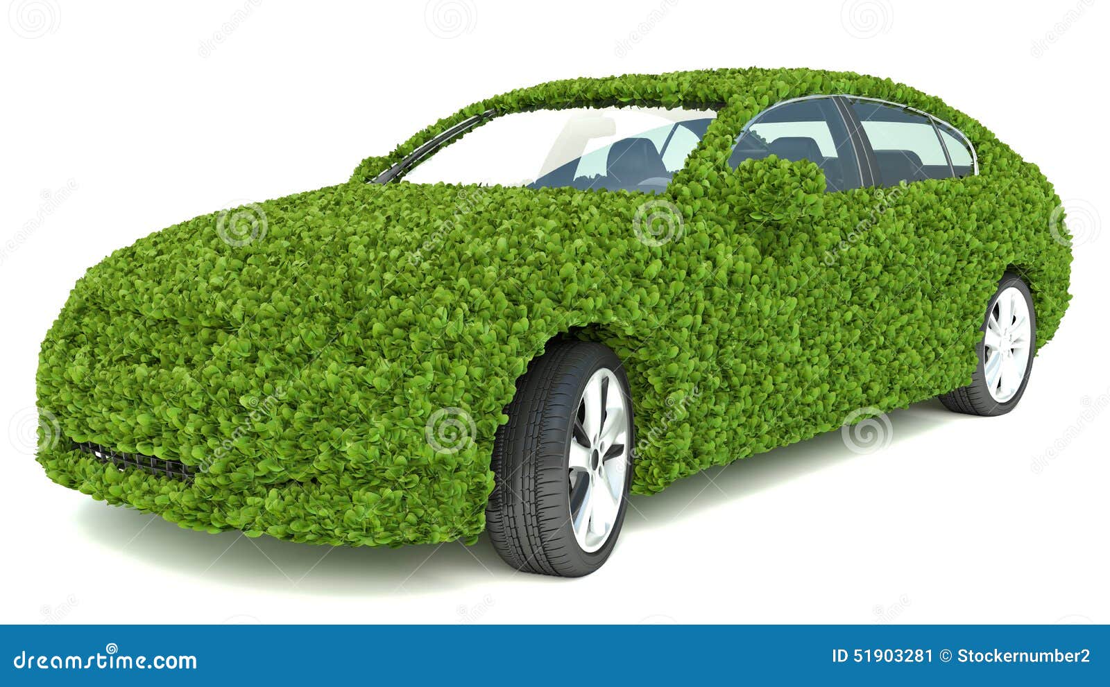Concept of the Ecofriendly Car Stock Illustration Illustration of