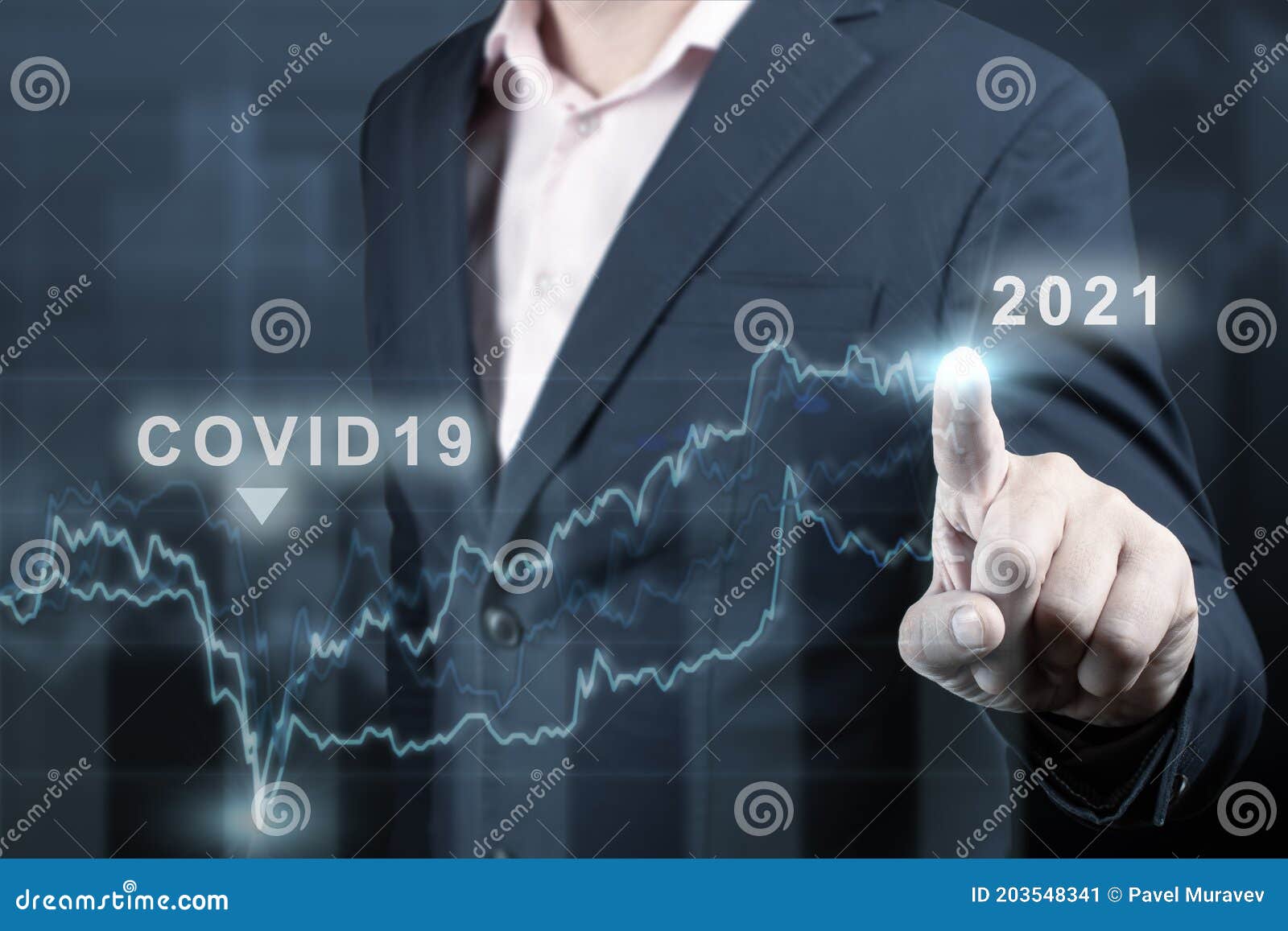 concept of economic recovery after the fall due to the covid 19 coronavirus pandemic. financial graph 2021. stock market chart.