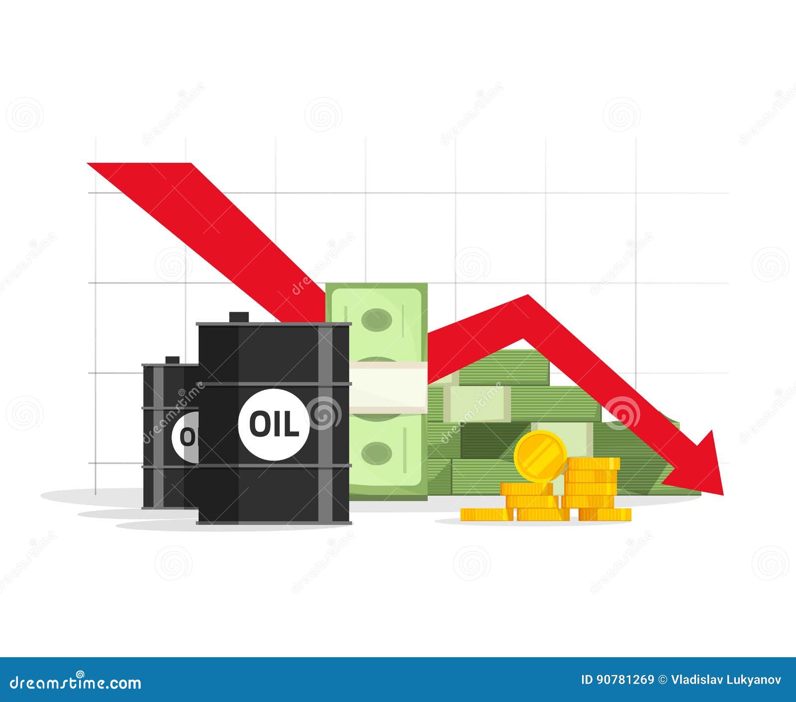 Concept of Economy Crisis, Low Budget, Price Decrease, Stock Market