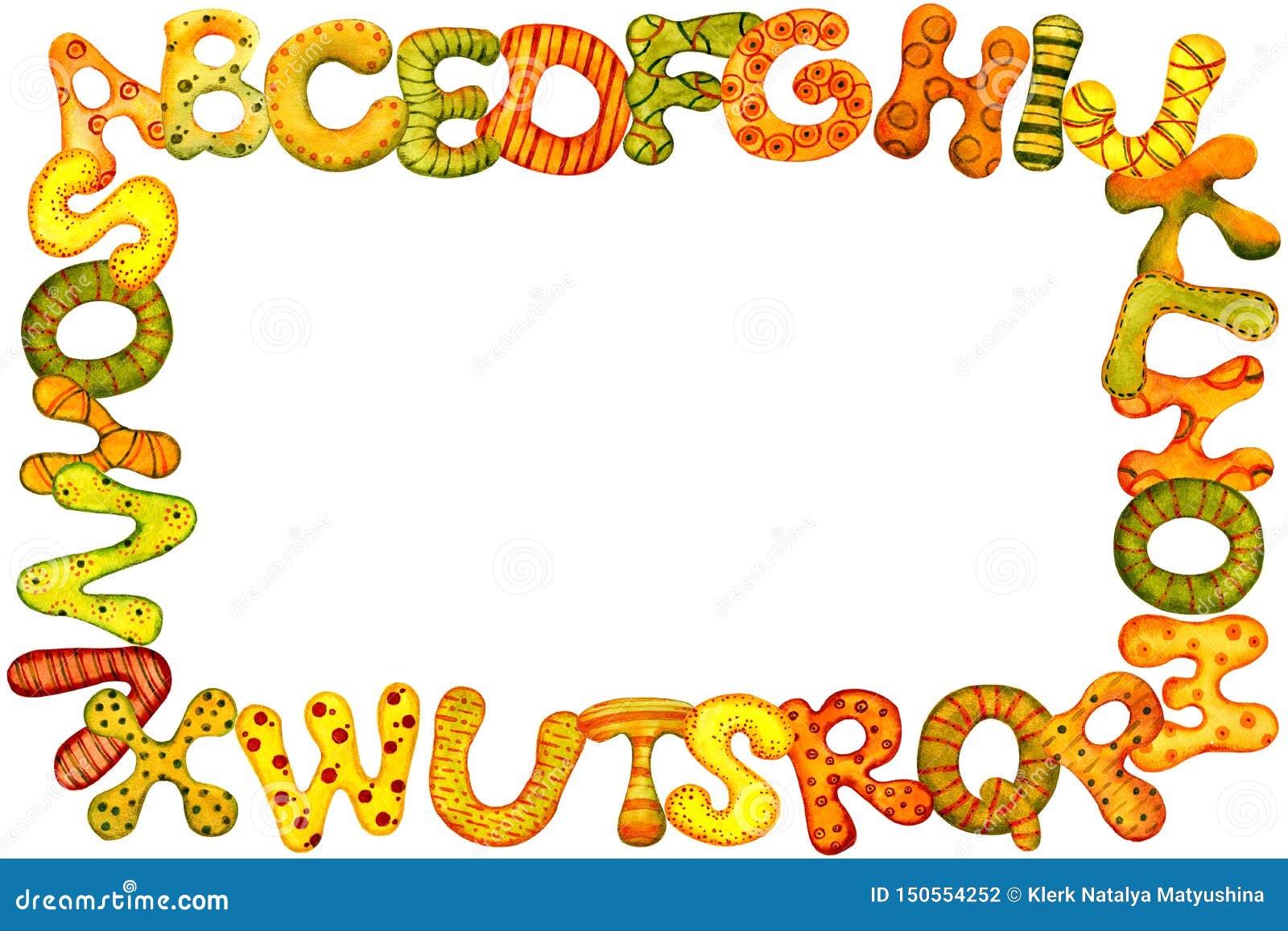 The Concept of Education. English Alphabet of Multicolored Watercolor  Letters on a White Background for the Design of the Banner, Stock  Illustration - Illustration of festive, notepaper: 150554252