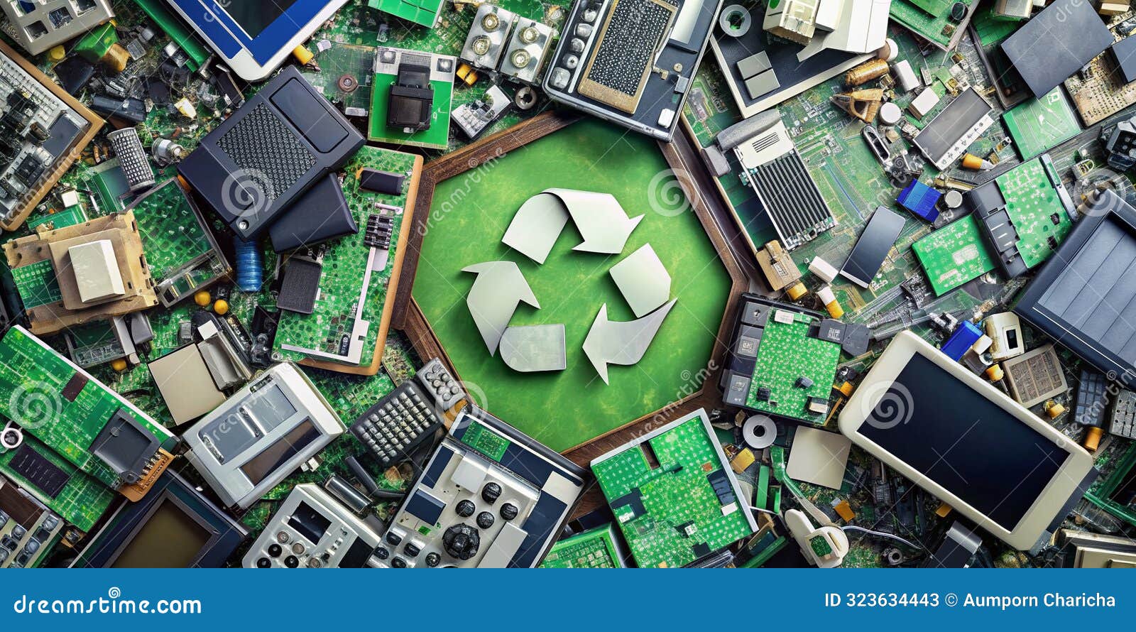 concept of electronics e waste and recycling generative ai