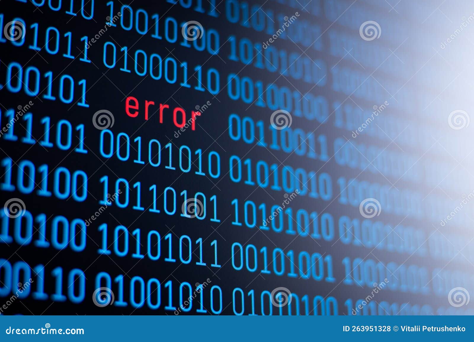 Concept of Error in Program Code Stock Photo - Image of programming ...
