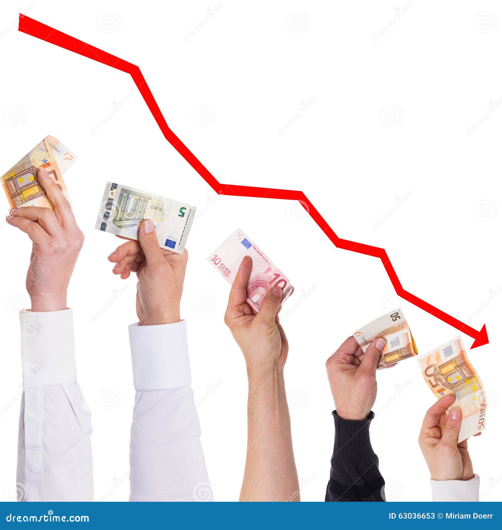 Concept Euro Will More and More Cheaper Stock Image Image of