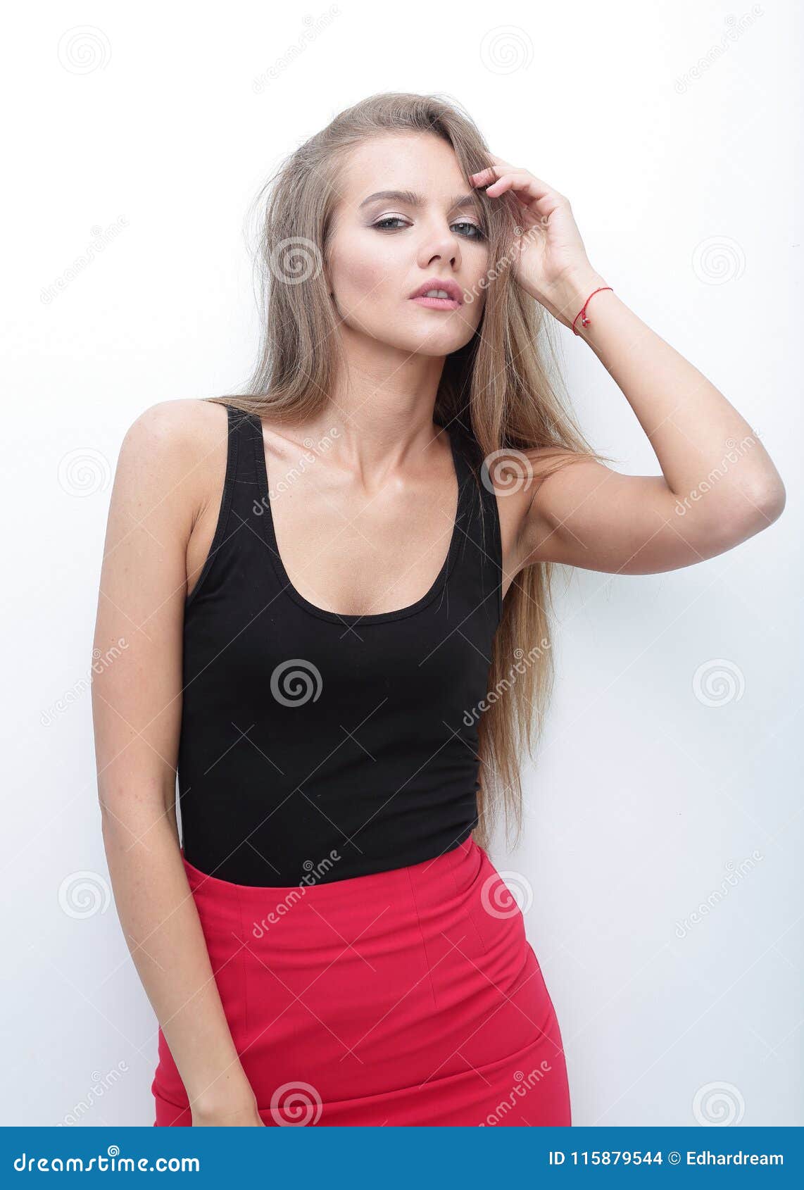Portrait of Elegant Girl Model Stock Photo - Image of hairdo, face ...