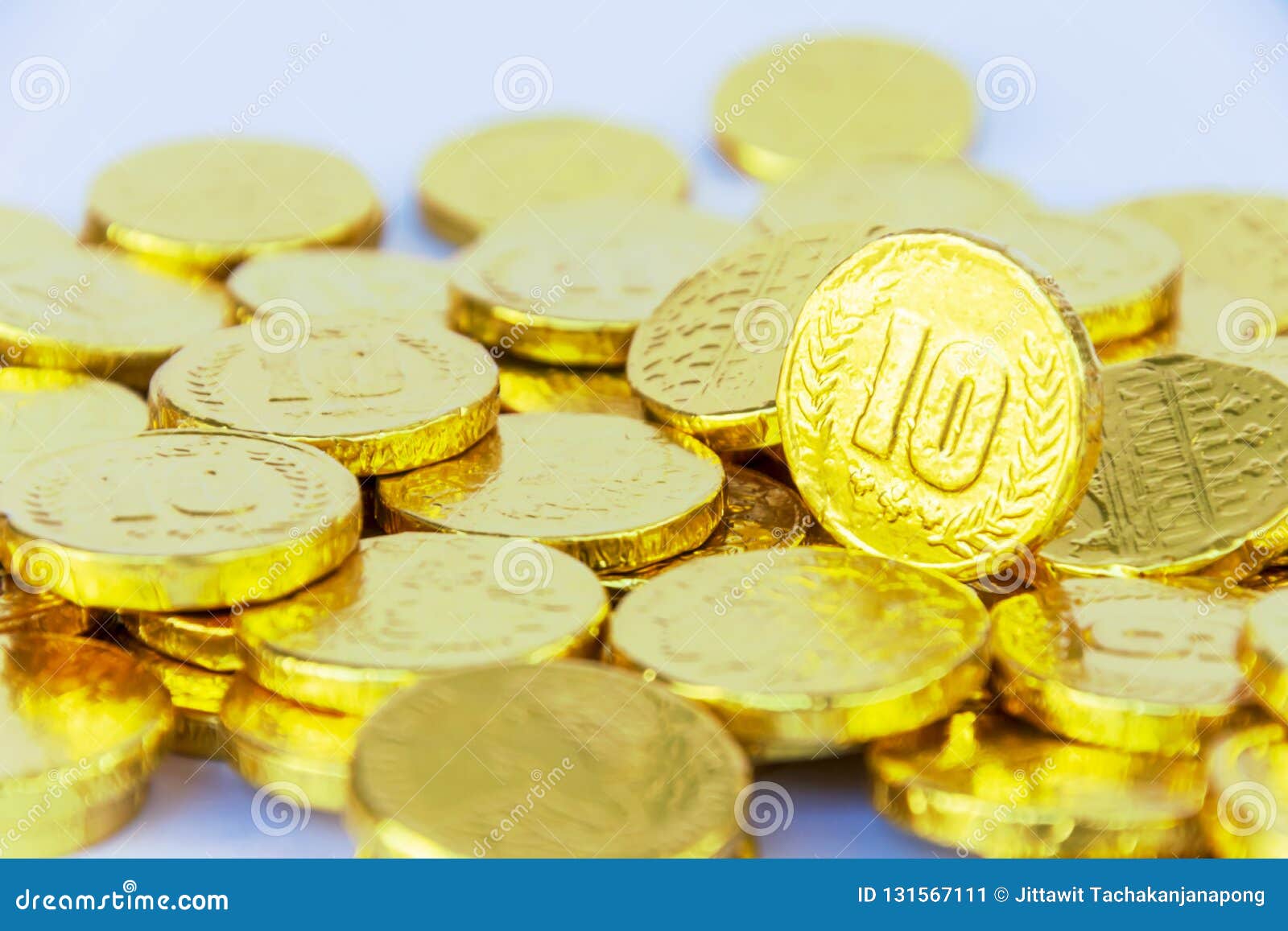 The Concept Of Financial Investment. Gold Coins Are ...
