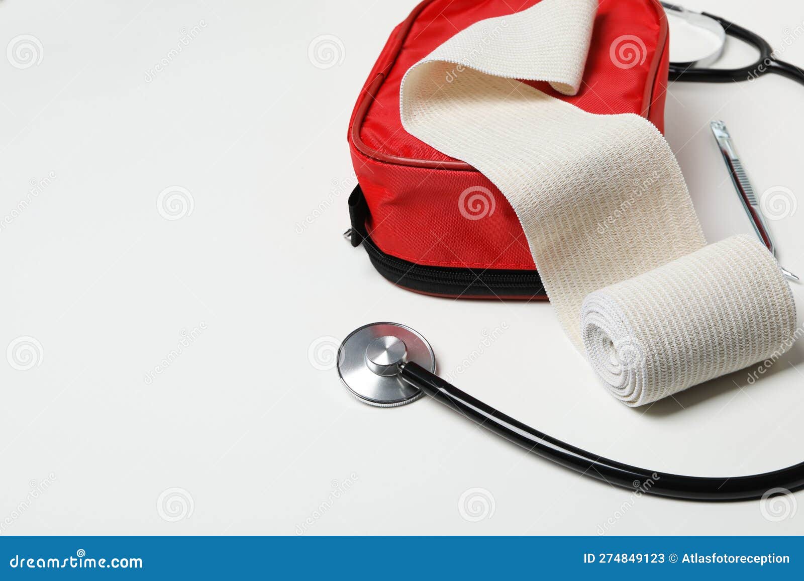 Concept of First Aid Kit, First Aid Kit Supplies Stock Image Image of
