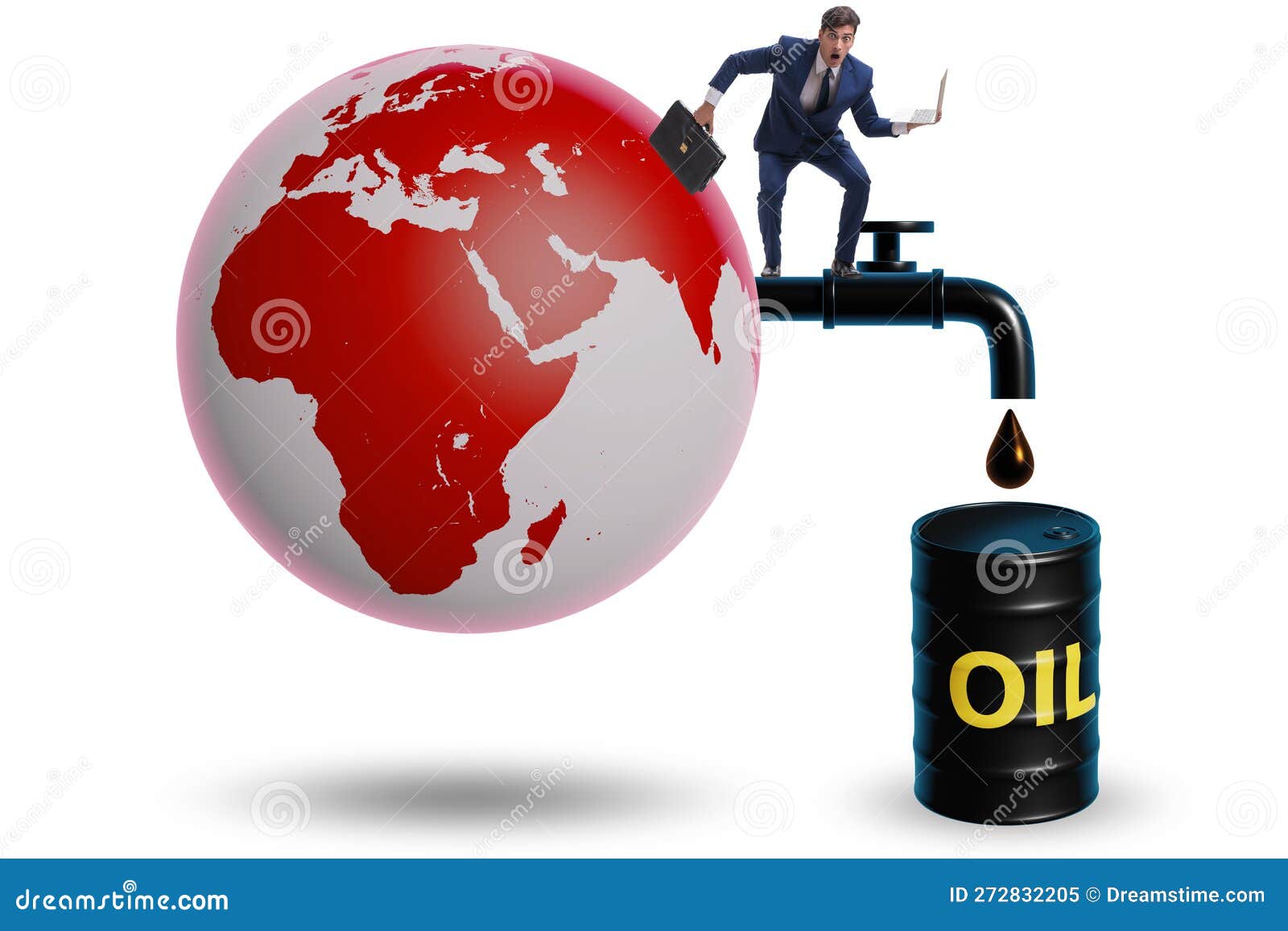 Concept of Global Oil Business Stock Illustration Illustration of