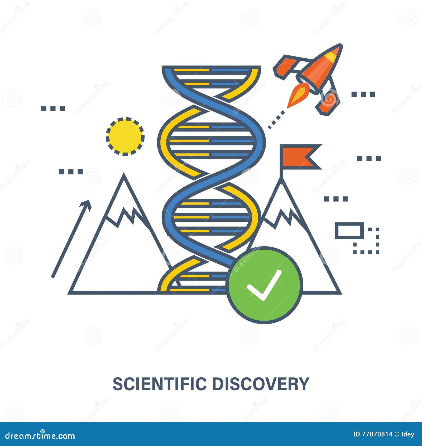 Concept of Global Scientific Discovery and Innovation Stock Vector