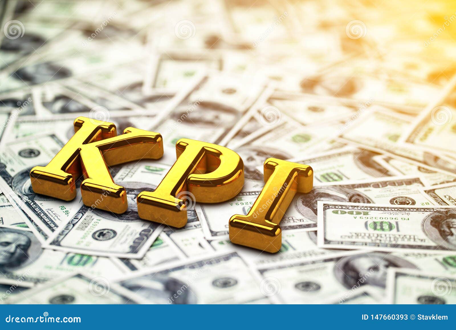 Concept Gold Abbreviation Of KPI Key Perfomance Indicator Standing Or