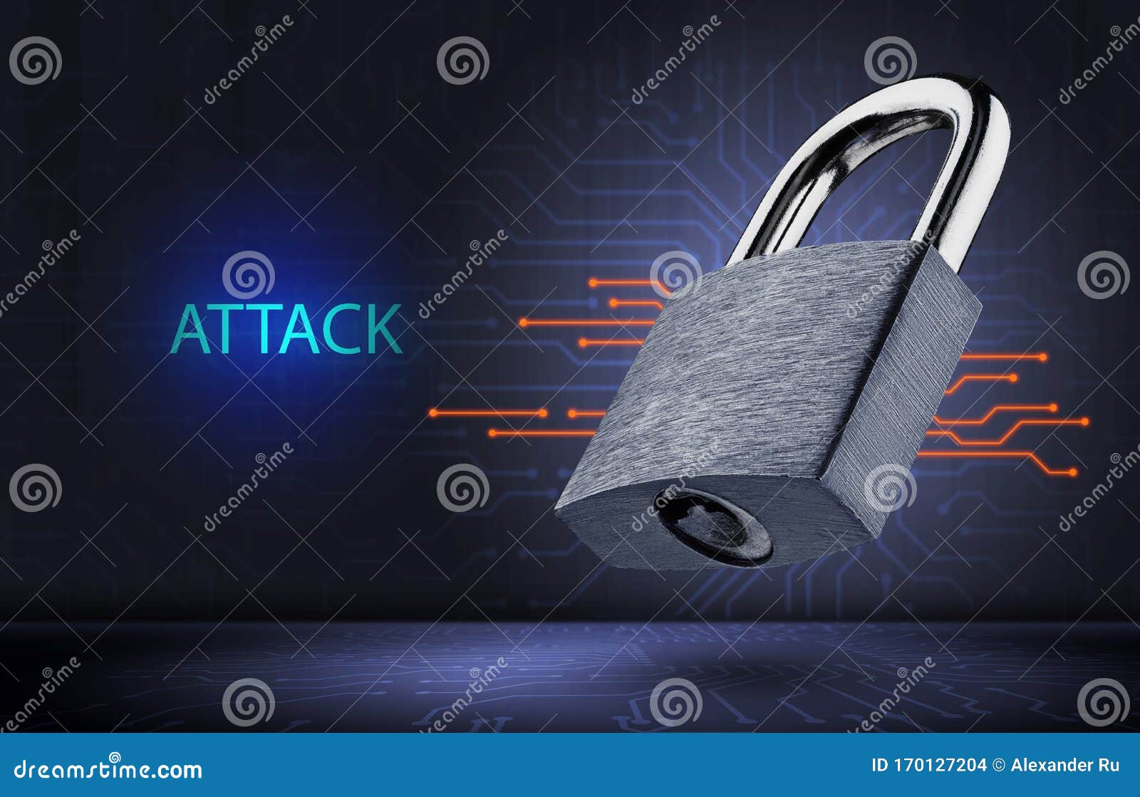 Concept of a Hacker Attack on Information and Computer Systems Stock