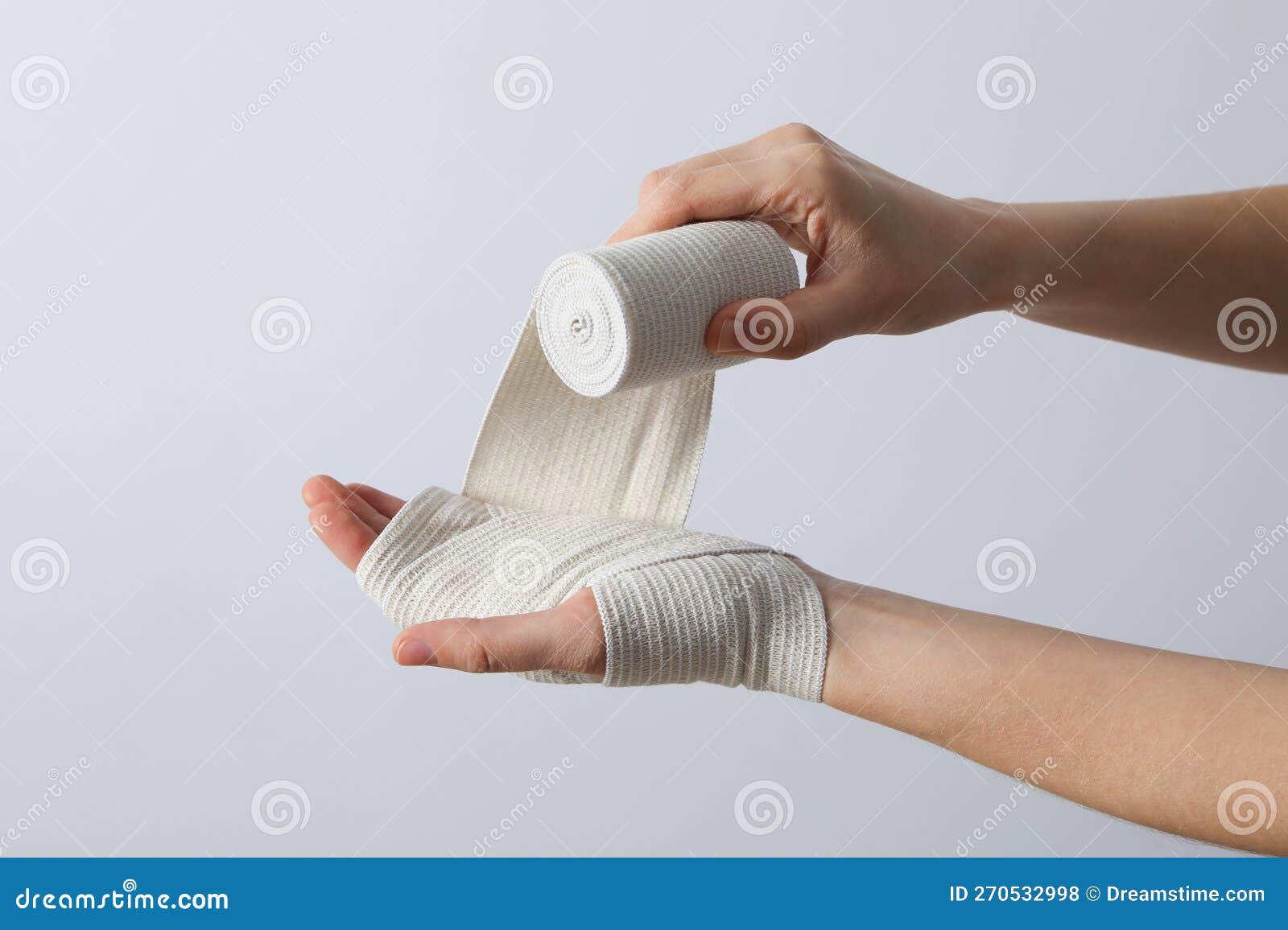 Concept of Hand Injury Help with Elastic Bandage Stock Photo Image of healthcare, emergency