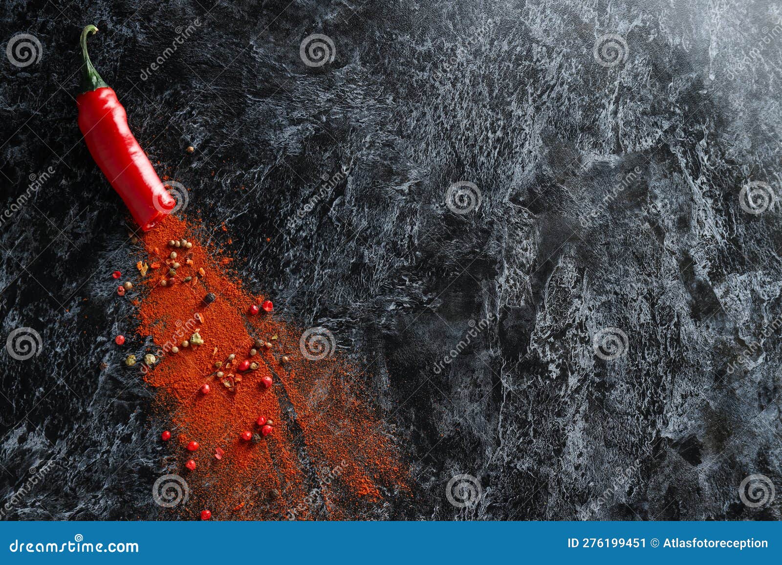 Concept of Hot and Spicy Ingredients Red Hot Chili Pepper Stock Image