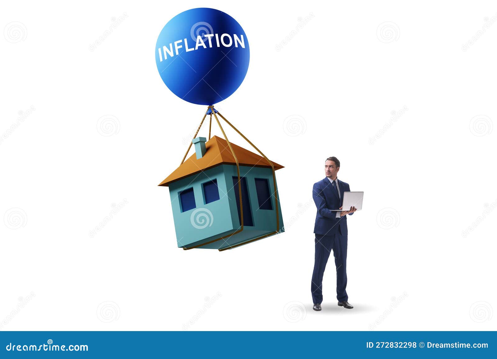 Concept of Housing Prices Inflation Stock Illustration Illustration