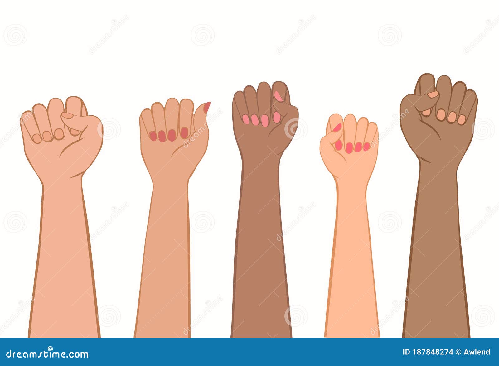 Concept Of Human Rights, Tolerance And Peace.Vector Illustration. Stock ...