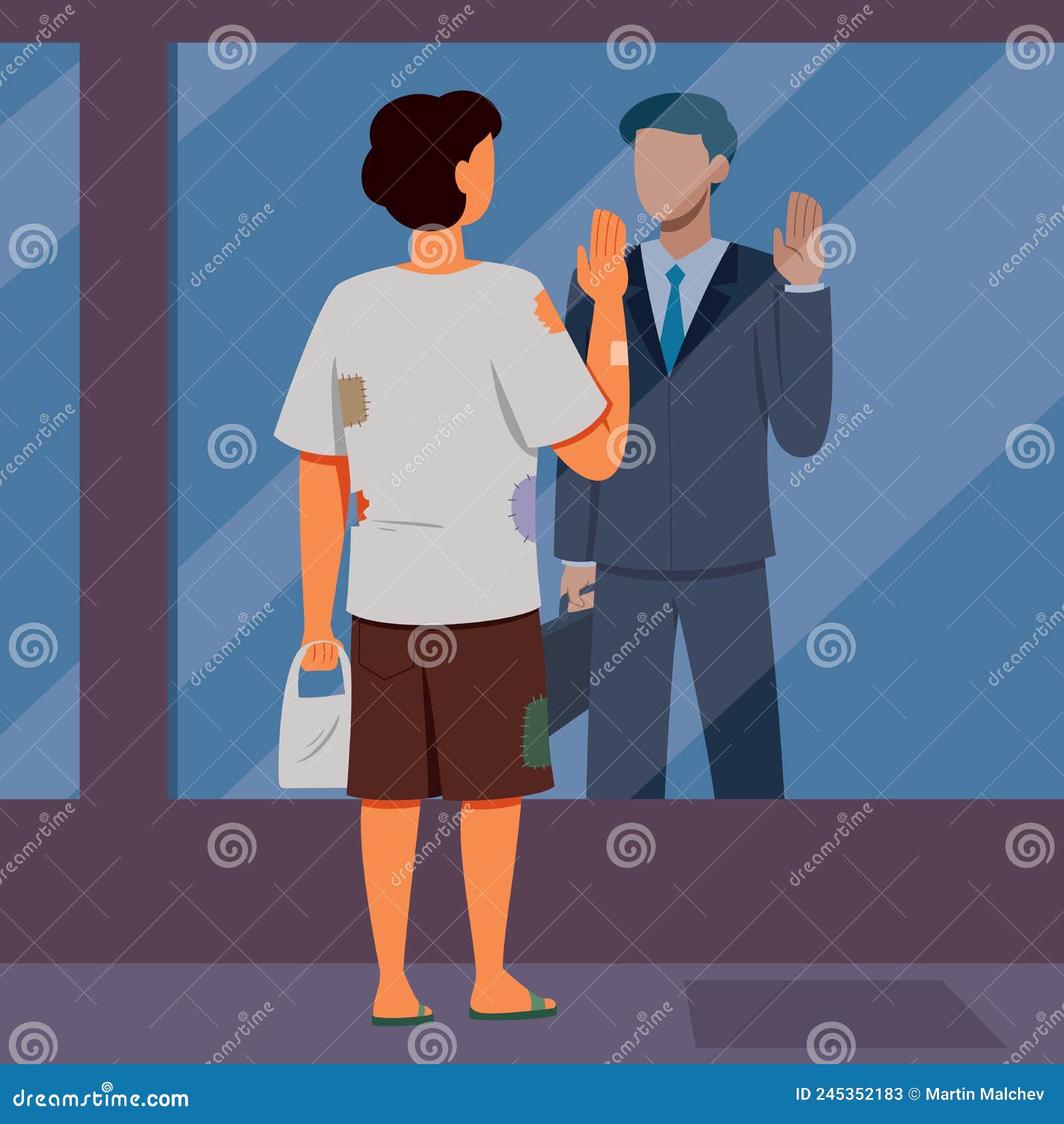Rags to Riches stock vector. Illustration of concept - 245352183