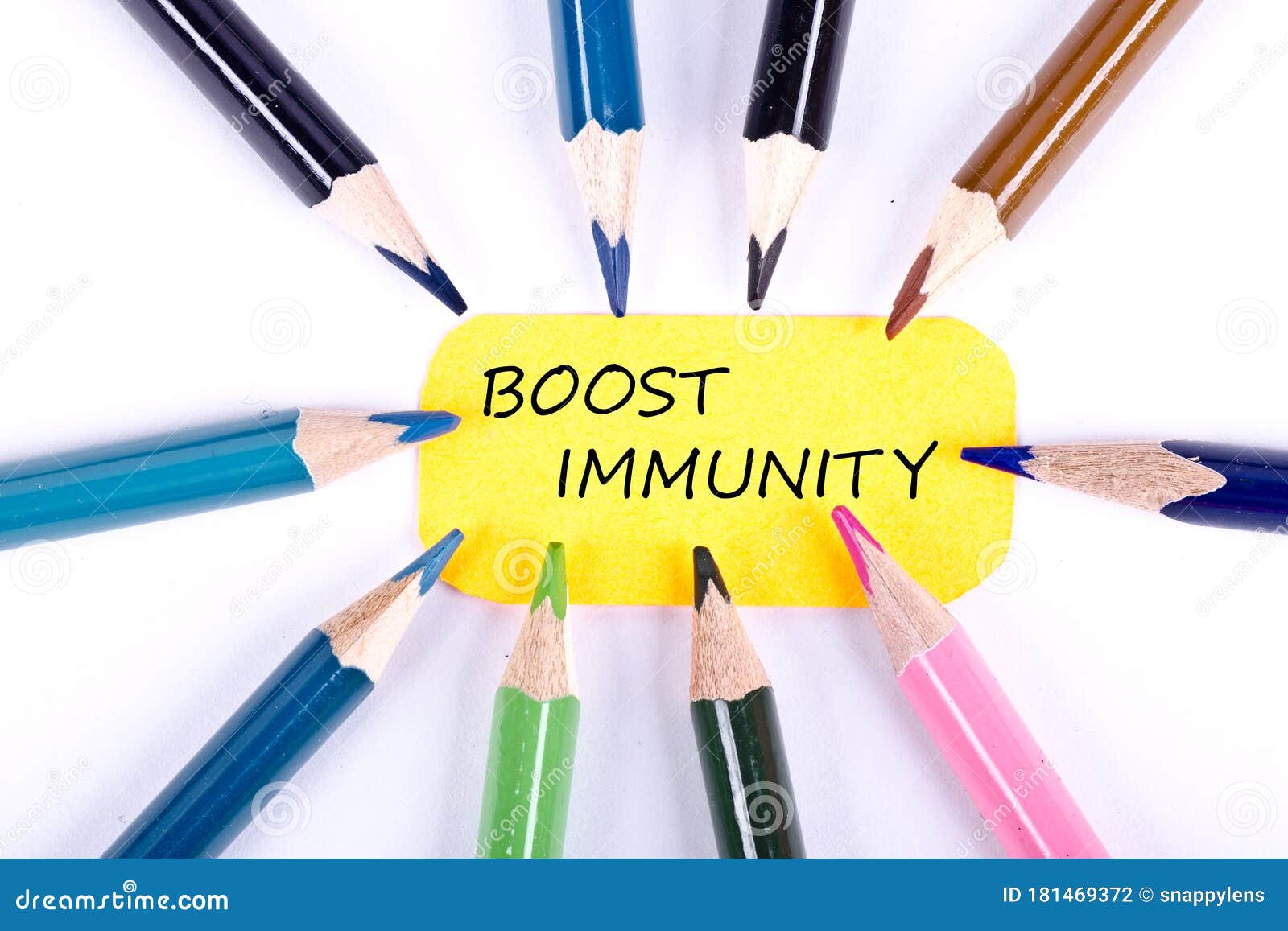 concept image with boost immunity word