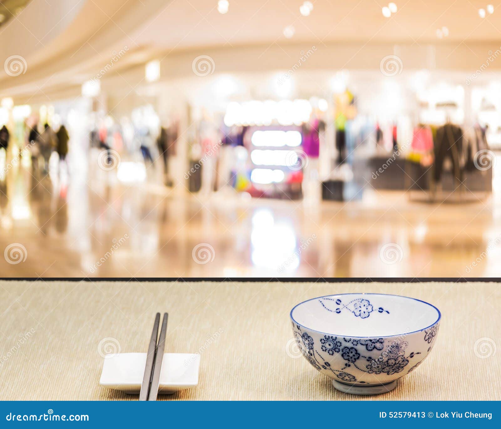 Concept Image of Eating , Drinking, Shopping in Shopping Mall Stock