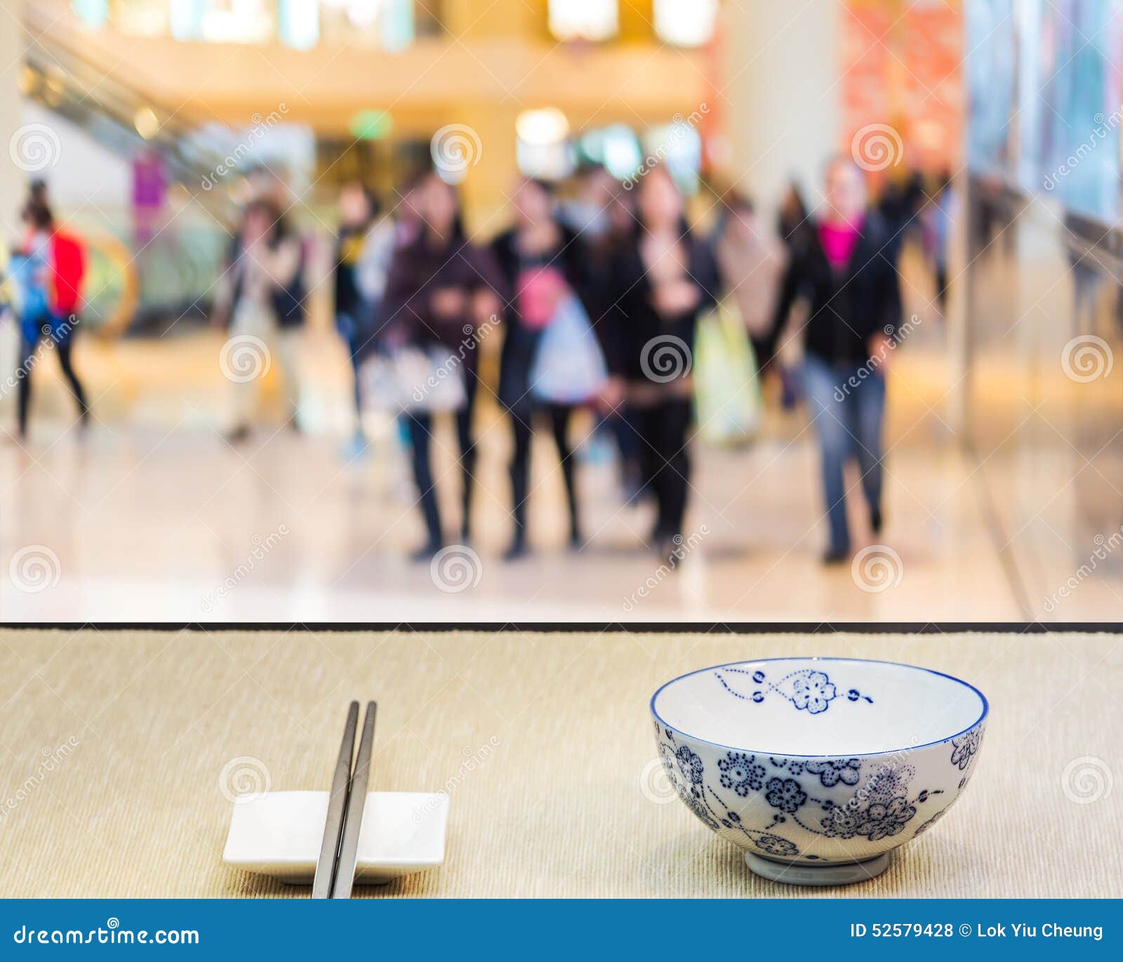 Concept Image of Eating , Drinking, Shopping in Shopping Mall Stock