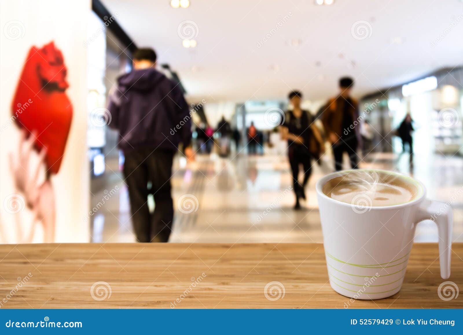 Concept Image of Eating , Drinking, Shopping in Shopping Mall Stock
