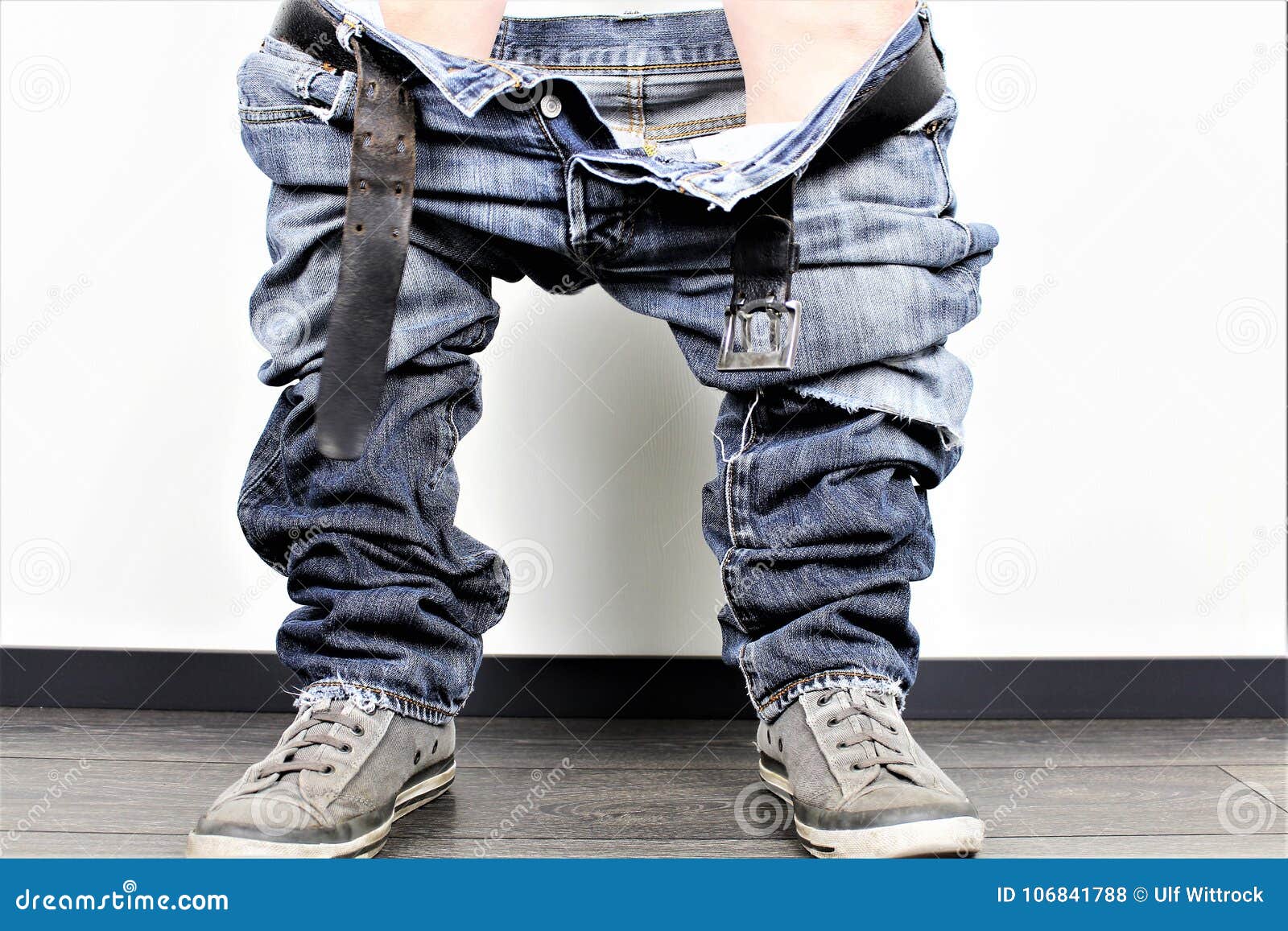 An Concept Image of a Man with Pants Down Stock Photo Image of
