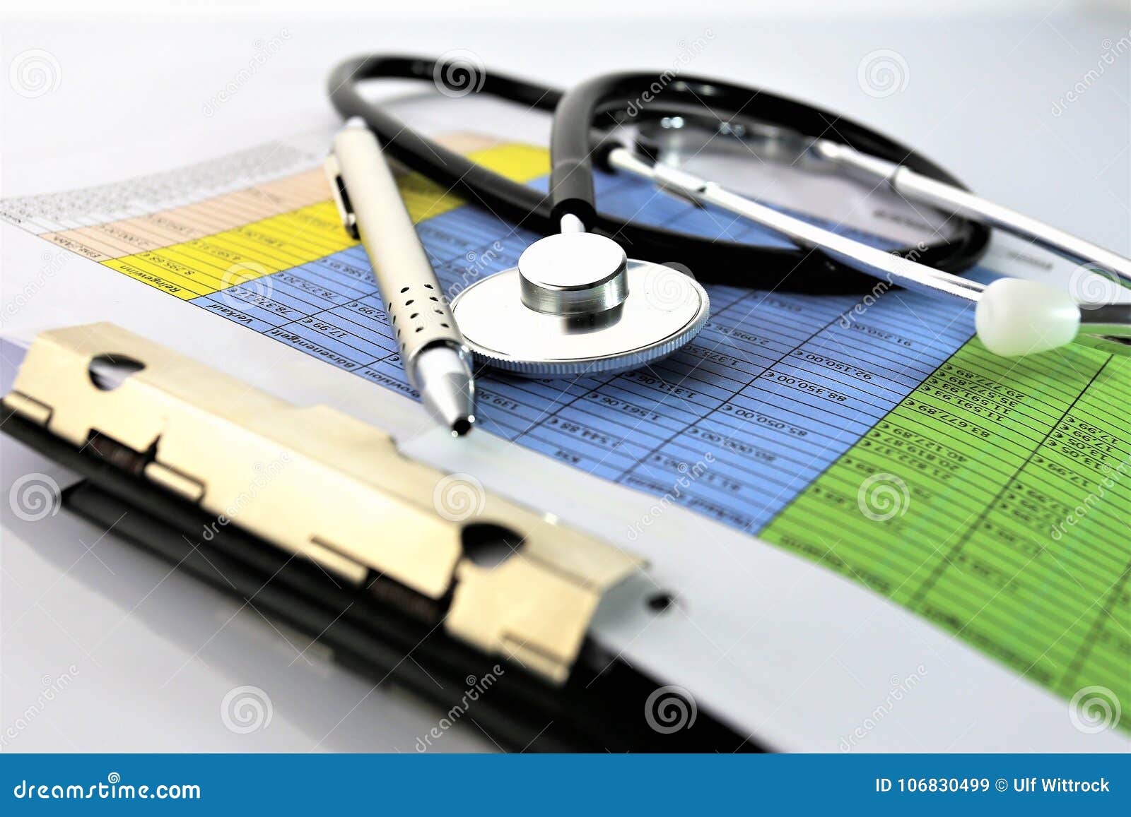 An Concept Image of a Medical Clipboard with Different Charts and