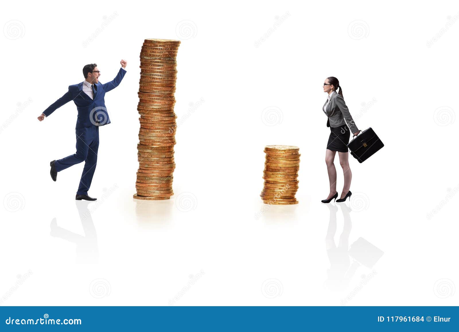 The Concept Of Inequal Pay And Gender Gap Between Man Woman Stock Photo The Concept Of Inequal Pay And Gender Gap Between Man Woman Stock Photo