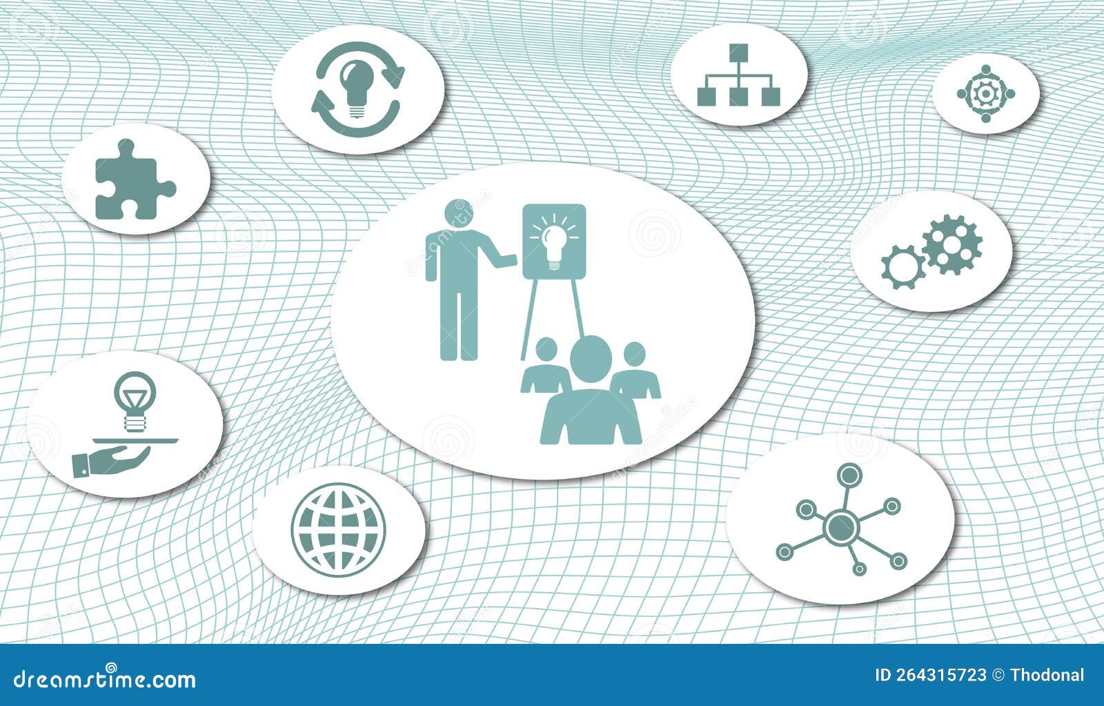 Concept of Knowledge Sharing Stock Illustration Illustration of