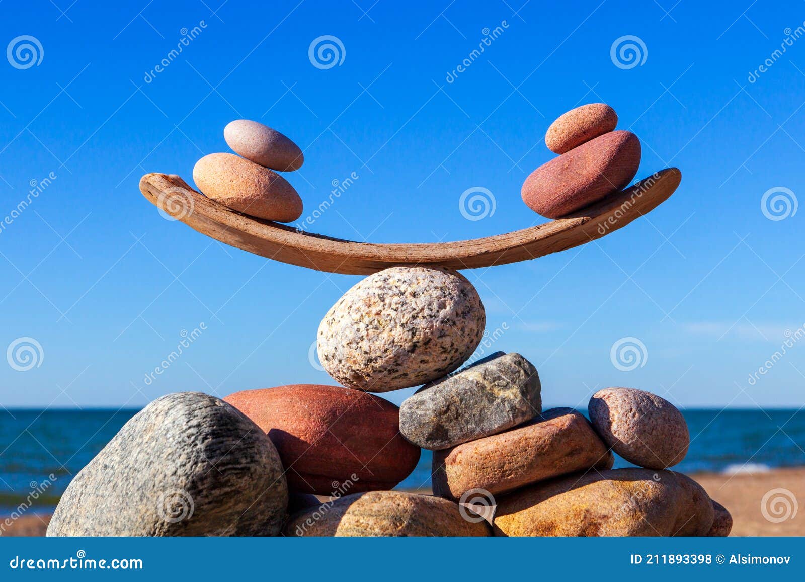 Concept of Life Balance and Harmony. Balance Stones Against the