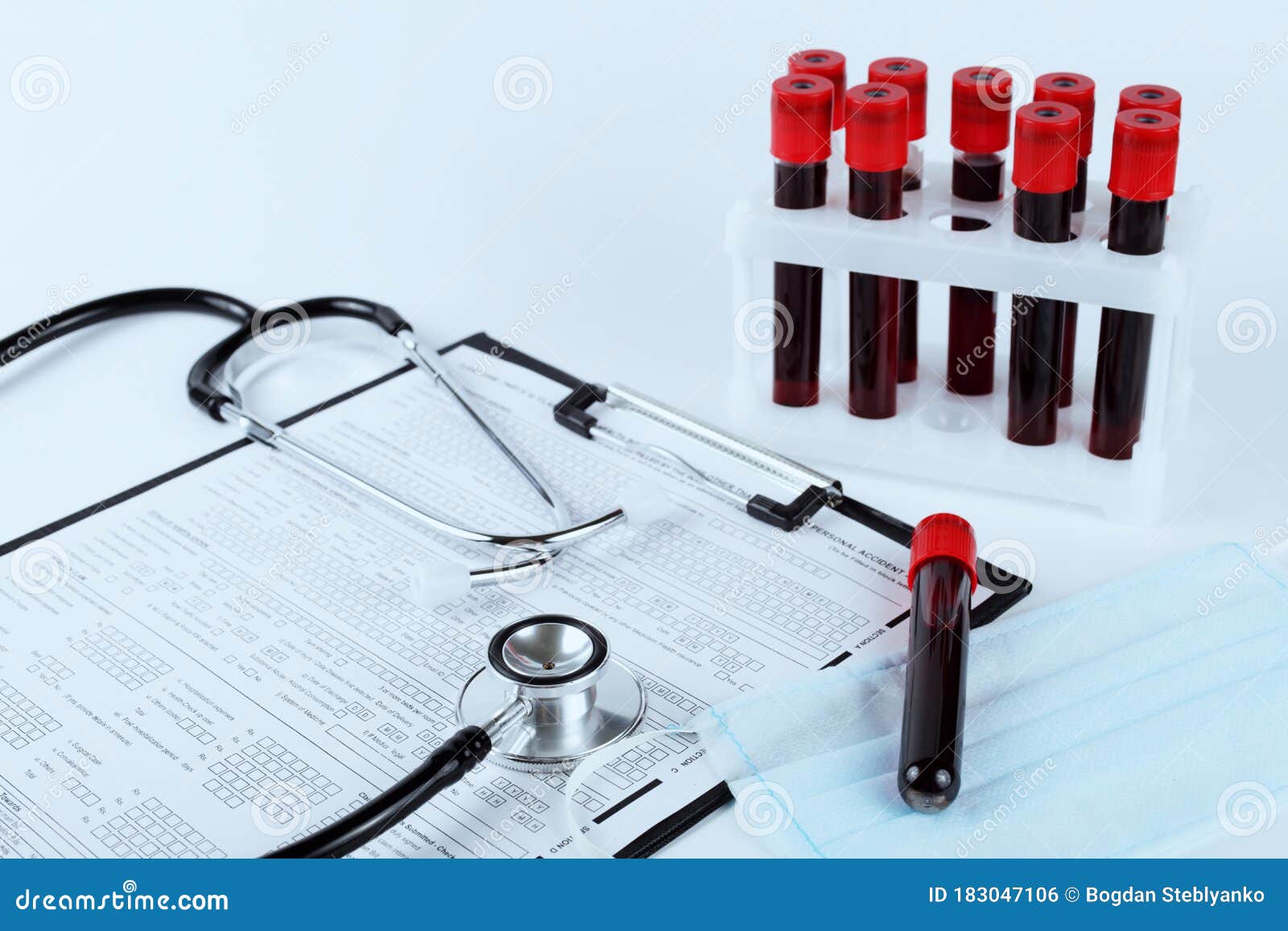 Concept of Medical Examination for Viruses in the Body, Vacuum Tubes ...
